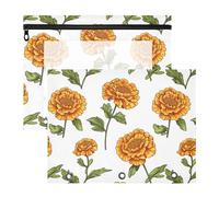 Safari giallo calendula bianco raccoglitori buste in plastica trasparente cartella per documenti A4 lettera 2 pack studenti forniture per la casa