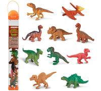 Safari Ltd. Baby Dinosaurs TOOB - 10 statuette: Pteranodon Apatosaurus Triceratops Brachiosaurus Stegosaurus Velociraptor T-Rex e altro - Educat
