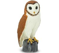Safari Ltd- Miniatura Ali del Mondo Barbagianni Barn Owl, Colore Bianco, Small, 150029
