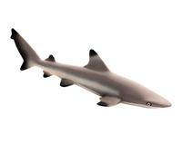 Safari Ltd- Miniatura Sea Life Black Tip Reef Shark Predator Blacktip, Colore Grigio, Bianco, 200029