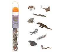 Safari Ltd. creature velenose Toob - 9 Figurine: Toad Snake Ray Komodo Drago Tarantula Centipede Scorpion Stone Fish Cobra - Figure giocattoli educat