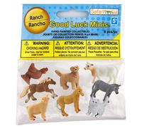 Safari Ltd. Good Luck Minis Ranch Fun Pack 8 Minifiguren oder Ranchtiere p dagogische Spielzeugfiguren f r Kinder ab 5 Jahren