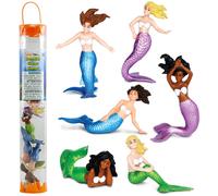 Safari Ltd. Mermaids Toob - 6 pezzi Mini figure di plastica dettagliata - giocattolo da gioco fantastica divertente per ragazzi e bambini di et comp