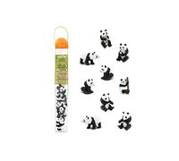 Safari Ltd. Panda TOOB - Set di 9 mini statuette dipinte a mano - Personaggi giocattolo educativi per bambini dai 3 anni in su