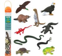 Safari Ltd. River Ecosystem TOOB - Statuine di aquila calva, castoro, alligatore e altro - Divertente giocattolo educativo per bambini dai 3 anni