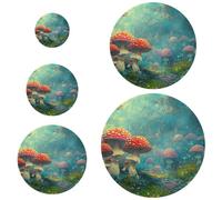 Safari Magic Mushroom 5 pezzi coperture elastiche riutilizzabili in 5 dimensioni per la conservazione di alimenti per frutta, cibo, avanzi, impasto, pane a prova di