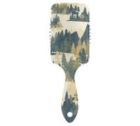 Safari Mountain Landscape Pastel Color friendly pennello per testa dritta massaggiatore cuoio capelluto per diradare i capelli con manico ergonomico cepillo para definir rizos