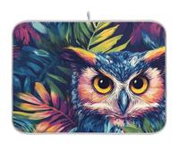 Safari Owl Tropical Style _ 4 tappetini riutilizzabili 45,7 x 61 cm rettangolare grande scolapiatti decorativo per la casa essenziale