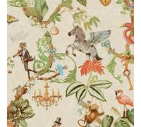 Safari Symphony Multi Taupe Parati Metallico Tropicale Animali Holden 14260