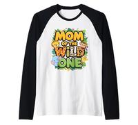 Safari per il primo compleanno di Mom Of The Wild One Family Matching Maglia con Maniche Raglan