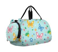 Safari Spring Butterfly borsone con scomparto per scarpe leggero sport palestra borsa tote per viaggi, sport, fitness e allenamento, safari primavera farfalla