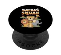 Safari Squad Funny Cute Wildlife Animal Art PopSockets PopGrip Adesivo