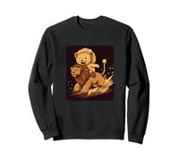 Safari Teddy Bear si unisce a un leone per un look cool Felpa