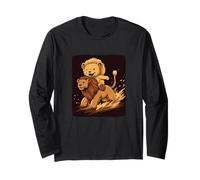 Safari Teddy Bear si unisce a un leone per un look cool Maglia a Manica