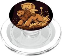Safari Teddy Bear si unisce a un leone per un look cool PopSockets PopGrip per MagSafe