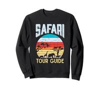 Safari Tour Guide Vintage l Custode dello Zoo l Idea Regalo per Le Vacanze Felpa