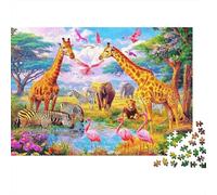 Safari Wildlife Scene Puzzle Classico 1000 Pezzi Adulti E Ragazzi Riduzione Dello Stress Puzzle Molto Difficile Scelta Amazon Sviluppo Della Concentrazione Cartone Premium 52x38cm/1000pcs