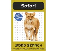 Safari Word Search Puzzle Book: 50+ Puzzles - Gift for Vacations, Holidays, Stress Relief and Free Times