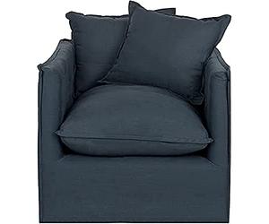 Safavieh Adeline Poltrona, Legno, Blu Scuro