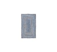 SAFAVIEH Area Rug 2x3 - Collezione Cape Cod, blu e marrone naturale, fatto a mano, iuta e cotone, design intrecciato (CAP202M)