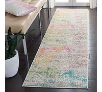 Safavieh Madison Collection MAD440F - Tappeto runner da 60 x 30 cm, grigio e oro, design moderno in stile bohémien, non perde pelo e facile da pulire, ideale per aree ad alto traffico in soggiorno