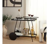 Safavieh Moderno carrello da bar a 2 ripiani, nero, 91 x 47 x 76 cm