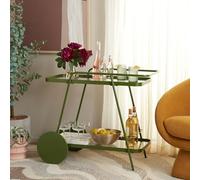 Safavieh Moderno carrello da bar a 2 ripiani, verde, 91 x 47 x 76 cm