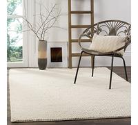Safavieh nat620 a-4 Natura Collection Handmade Premium in Lana e Cotone Tappeto, Lana, Ivory, 4' x 6'