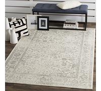 SAFAVIEH Tappeto Angosciato per Soggiorno, Sala da pranzo, Camera da letto - Adirondack Collection, A Pelo Corto, Avorio e Argento, 155 X 229 cm