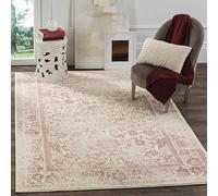 SAFAVIEH Tappeto Angosciato per Soggiorno, Sala da pranzo, Camera da letto - Adirondack Collection, A Pelo Corto, Avorio e Rosa, 122 X 183 cm