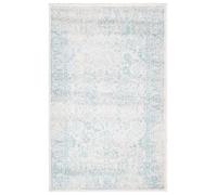 SAFAVIEH Tappeto Angosciato per Soggiorno, Sala da pranzo, Camera da letto - Adirondack Collection, A Pelo Corto, Avorio e Azzurro, 91 X 152 cm