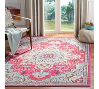 SAFAVIEH Tappeto Angosciato per Soggiorno, Sala da pranzo, Camera da letto - Madison Collection, A Pelo Corto, Fucsia e blu, 122 X 183 cm