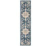 SAFAVIEH Tappeto Angosciato per Soggiorno, Sala da pranzo, Camera da letto - Madison Collection, A Pelo Corto, Blu e azzurro, 61 X 244 cm