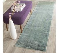 SAFAVIEH Tappeto Angosciato per Soggiorno, Sala da pranzo, Camera da letto - Mystique Collection, A Pelo Corto, Verde e Multi, 69 X 244 cm