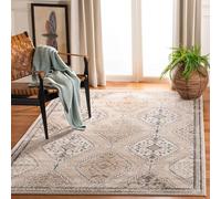 SAFAVIEH Tappeto Angosciato per Soggiorno, Sala da pranzo, Camera da letto - Oregon Collection, A Pelo Corto, Grigio e Grigio, 155 X 229 cm