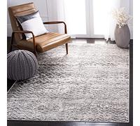 SAFAVIEH Tappeto Astratto per Soggiorno, Sala da pranzo, Camera da letto - Atlas Collection, A Pelo Corto, Carbone e grigio, 99 X 160 cm