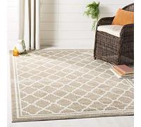 SAFAVIEH Tappeto Boho per Soggiorno, Sala da pranzo, Camera da letto - Amherst Collection, A Pelo Corto, Grano e Beige, 213 X 213 cm