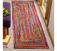 Safavieh Tappeto Boho per Soggiorno, Sala da Pranzo, Camera da Letto - Cape cod Collection, A Pelo Corto, Rosso e Multicolore, 69 X 183 cm