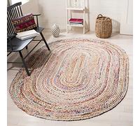 SAFAVIEH Tappeto Boho per Soggiorno, Sala da pranzo, Camera da letto - Cape Cod Collection, A Pelo Corto, Multi, 90 x 152 cm