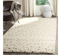SAFAVIEH Tappeto Boho per Soggiorno, Sala da pranzo, Camera da letto - Casablanca Collection, A Pelo Corto, Avorio e grigio, 122 X 183 cm