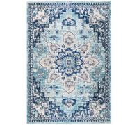 Safavieh Tappeto Boho per soggiorno, sala da pranzo, camera da letto, collezione Madison, a pelo corto, 91 x 152 cm, colore: foglia di tè e blu navy
