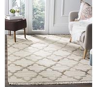 SAFAVIEH Tappeto Boho per Soggiorno, Sala da pranzo, Camera da letto - Kenya Collection, A Pelo Lungo, Naturale, 152 X 244 cm