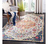 SAFAVIEH Tappeto Boho per Soggiorno, Sala da pranzo, Camera da letto - Madison Collection, A Pelo Corto, Avorio e arancione, 160 X 229 cm