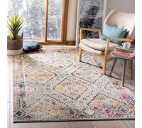 SAFAVIEH Tappeto Boho per Soggiorno, Sala da pranzo, Camera da letto - Madison Collection, A Pelo Corto, Grigio e giallo, 160 X 229 cm