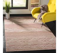 SAFAVIEH Tappeto Boho per Soggiorno, Sala da pranzo, Camera da letto - Montage Collection, A Pelo Corto, Rosa e Multi, 122 X 183 cm