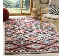 SAFAVIEH Tappeto Boho per Soggiorno, Sala da pranzo, Camera da letto - Montage Collection, A Pelo Corto, Ruggine e Multi, 122 X 183 cm