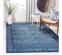 SAFAVIEH Tappeto Boho per Soggiorno, Sala da pranzo, Camera da letto - Tulum Collection, A Pelo Corto, Blu Marino e Avorio, 122 X 183 cm