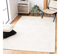 Safavieh Tappeto contemporaneo per soggiorno, sala da pranzo, camera da letto, collezione Textural, tappeto a pelo corto, avorio, 107 x 168 cm