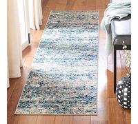 SAFAVIEH Tappeto Contemporaneo per Soggiorno, Sala da pranzo, Camera da letto - Madison Collection, A Pelo Corto, Grigio e Blu, 61 X 244 cm