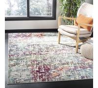 SAFAVIEH Tappeto Contemporaneo per Soggiorno, Sala da pranzo, Camera da letto - Madison Collection, A Pelo Corto, Blu e Verde, 160 X 229 cm